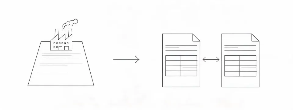 Schematic of RFQ steps from plant air data to factory quote comparison